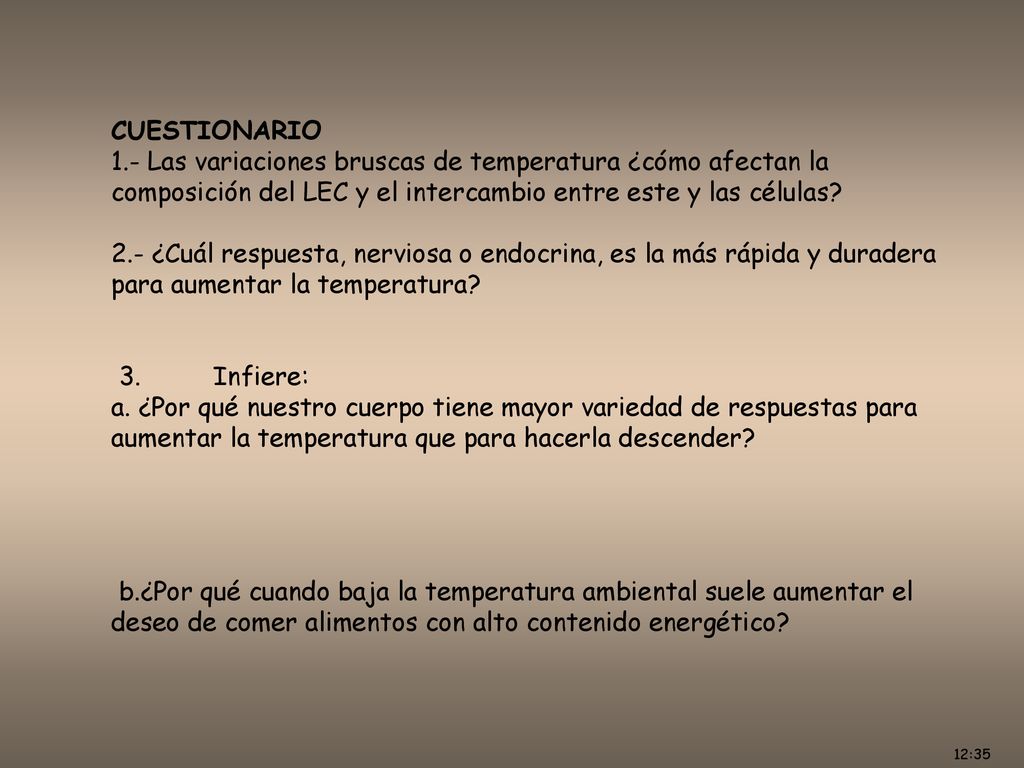 cómo afectan los cambios de temperatura al funcionamiento de nuestro cuerpo